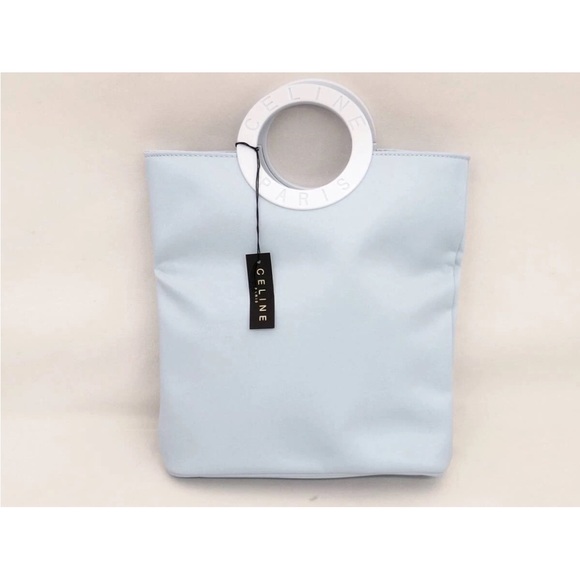 Celine Handbags - Celine Light Blue Tote Bag